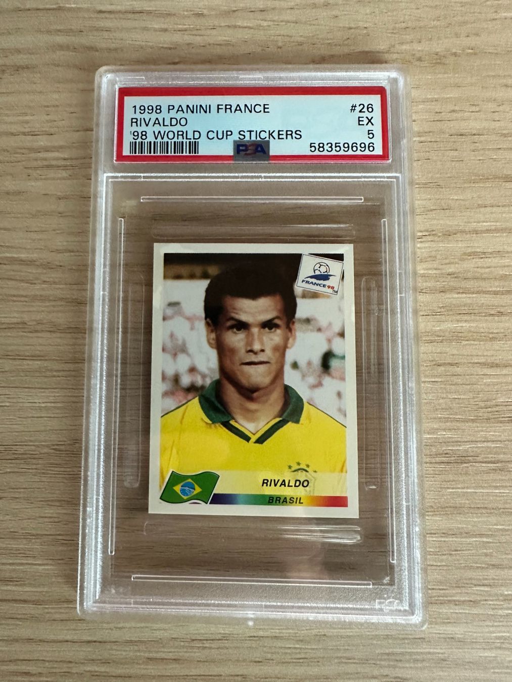 Panini Carte collezionabili: Rivaldo Panini World Cup 1998 Sticker PSA 5 – Nuovo (secondo la descrizione) da Hagendorn venduto da Pokecollectorch