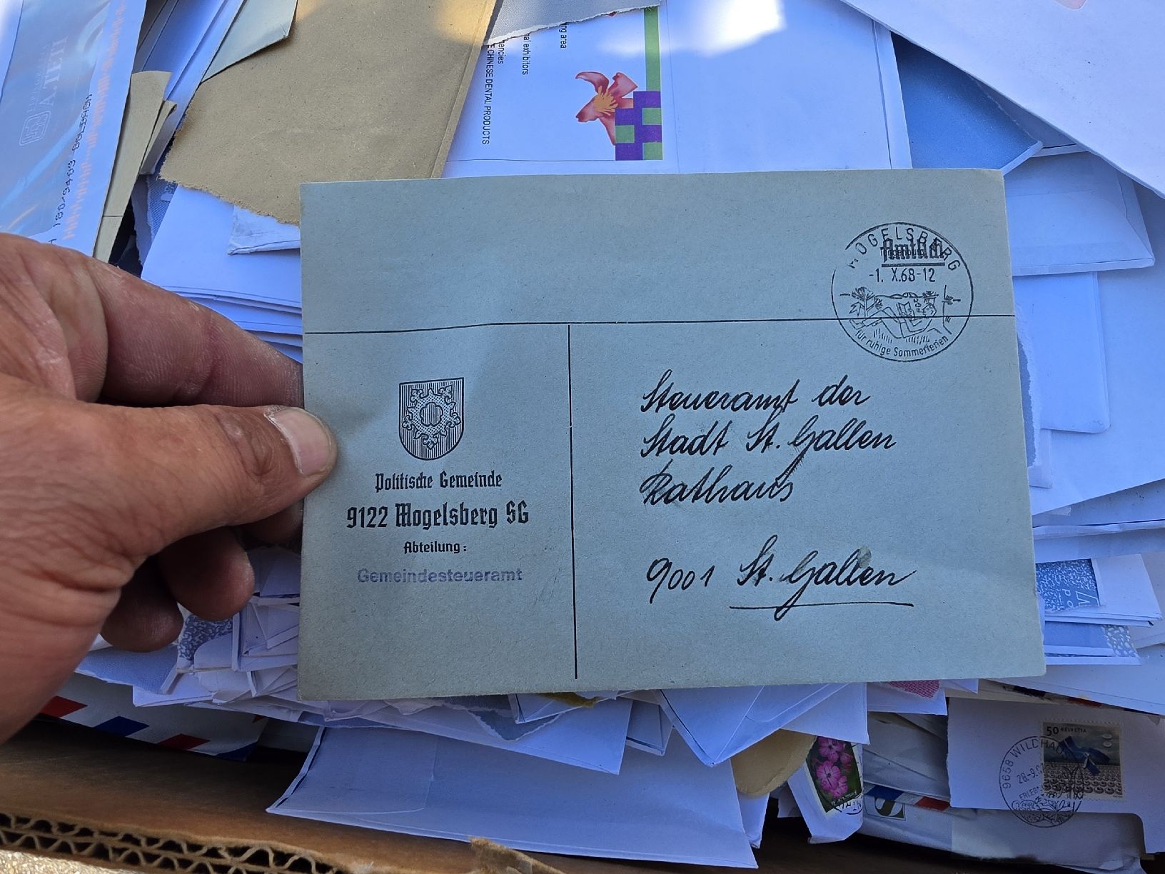 Alle Briefmarken: Briefumschlag Sammlung Postversand unfrankiert briefmarken  – Gebraucht aus Mettlen von elios0888 1