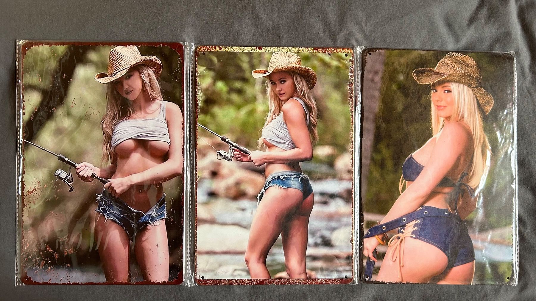 Alle Dekorationen: Plaques Métal Sexy Pêcheuses – Neu und originalverpackt aus Bramois von Chrisvol
