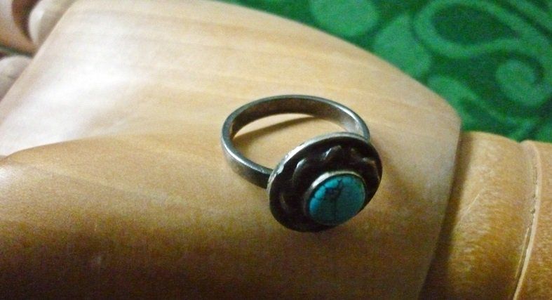 Anelli: Vintage SilberRing mit Türkis – Usato da Adliswil venduto da di_hans 5