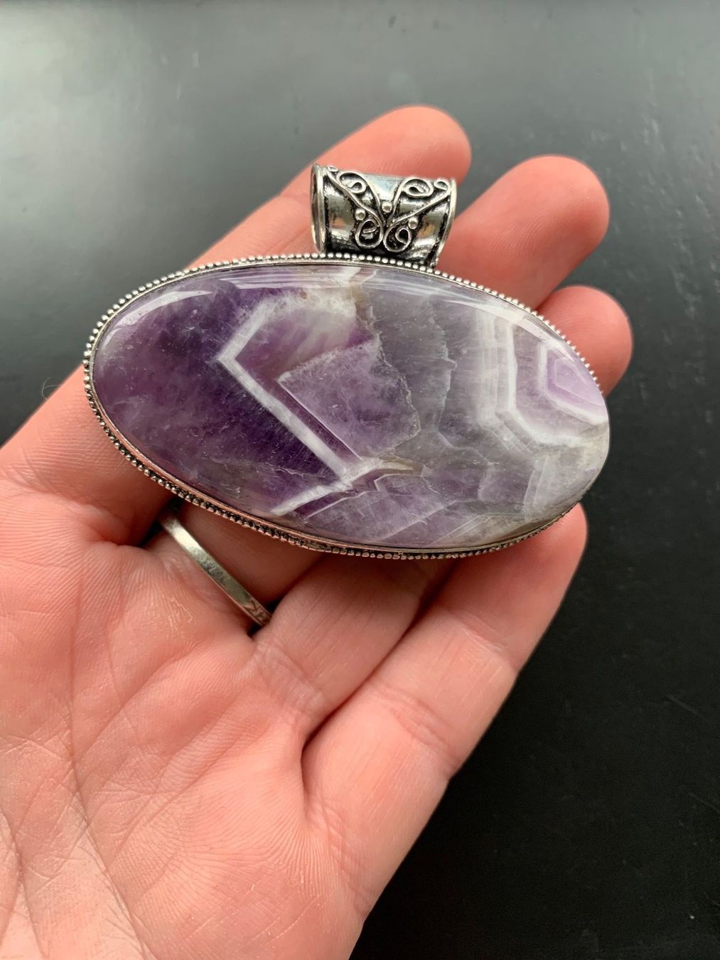 Ciondoli: Anhänger Silber mit Chevron Amethyst – Nuovo (secondo la descrizione) da Birsfelden venduto da Exclusivity 1