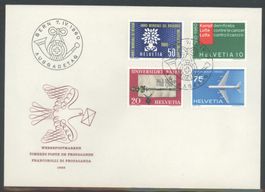 1960, FDC, Werbe- und Gedenkmarken (Nr. 351–354)