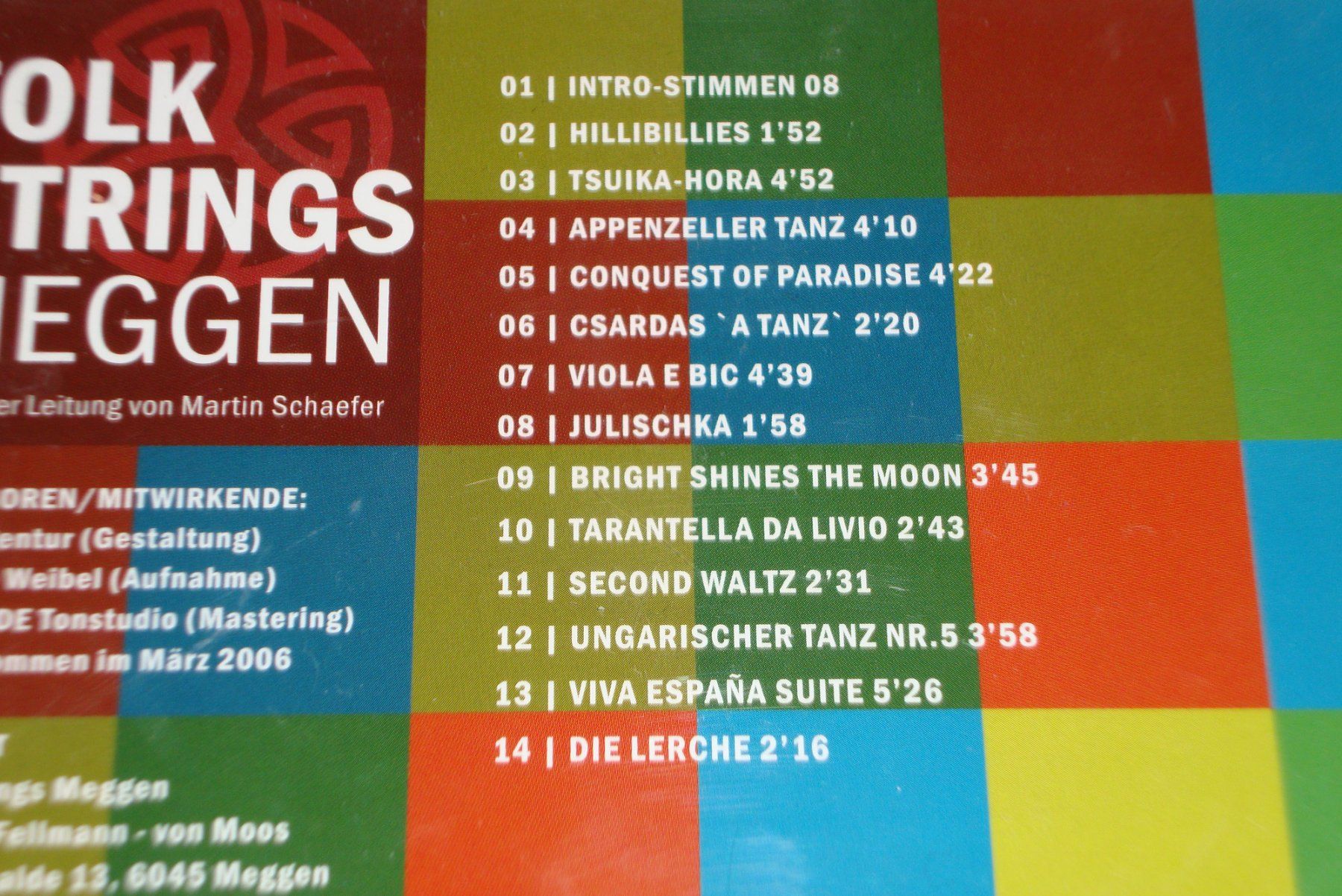 CD: Martin Schaefer - Folk Strings - Meggen – Usato da Unterbäch venduto da eqlut 2