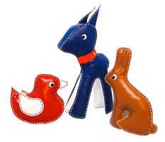 jouet vintage canard âne lapin plastique cousu style Carnat