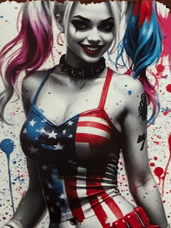 Insegne: Harley Quinn - schönes Blechschild neu – Nuovo e nell'imballaggio originale da Bremgarten AG venduto da Eurotiz