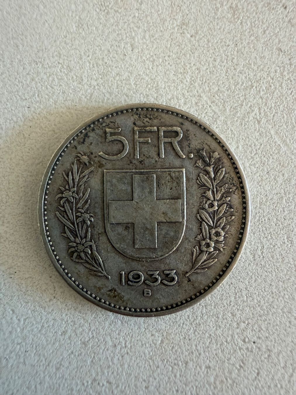 Tutti le monete: Schweizer Münzen Fünfliber 1933 – Usato da Schaffhausen venduto da sigsag