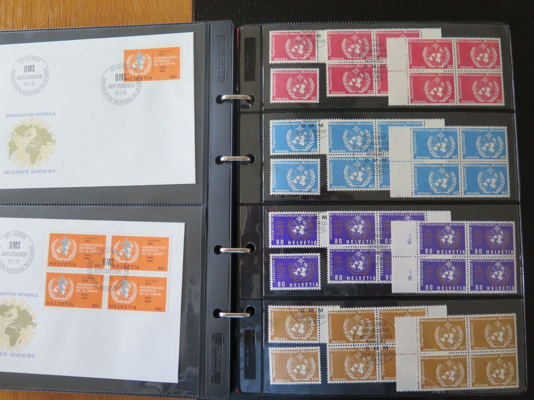Tutti i francobolli: Dienstmarken FDC + Marken Einzel/4-er Block, auch postfrisch – Usato da Winterthur venduto da Namo1 1