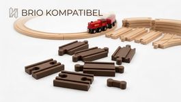 Ergänzungs-Set für Holzeisenbahnen (BRIO-kompatibel)