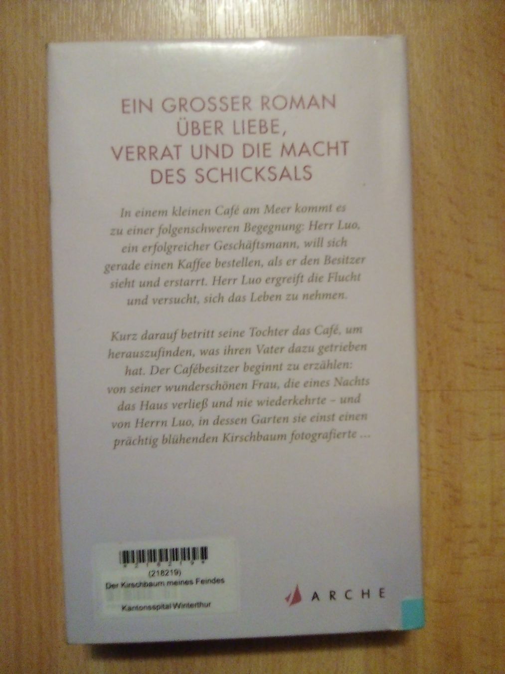 Libri: Der Kirschbaum meines Feindes Wang Ting-Kuo – Usato da Winterthur venduto da Colonica 1