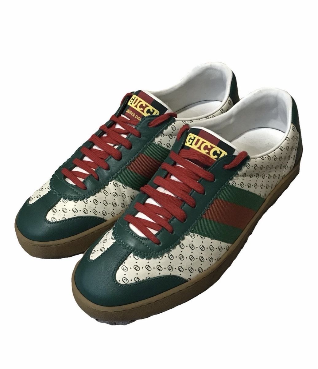 Gucci Scarpe da uomo: Gucci Sneaker Dapper Dan GG Leder Neuwertig Grösse 8 – Nuovo (secondo la descrizione) da Zürich venduto da PacoSells