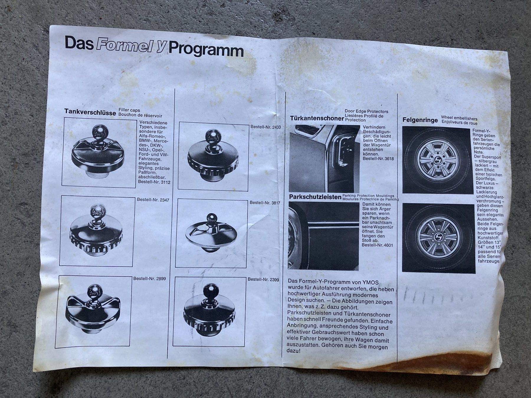 Alle Autoersatzteile: Radkappen Ymos Formel Y Supersport 14 Zoll 5 Stück – Gebraucht aus Aarau von Atlantis7 7