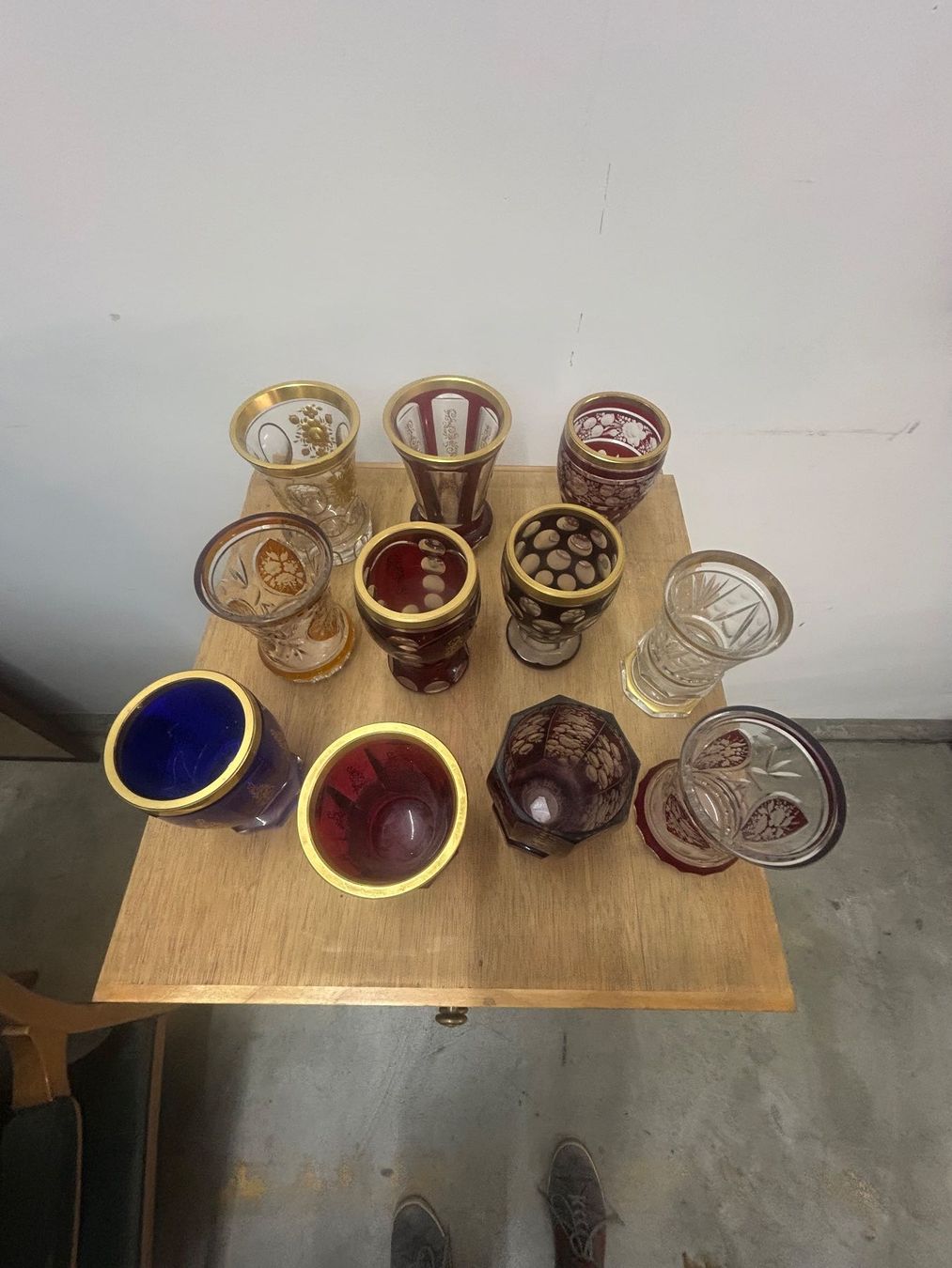 Verres: 11 böhmische Ranftgläser Taubenglas eher neuere Arbeit – D'occasion à Zürich par Levelart 3