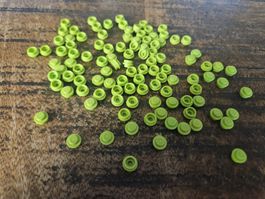lego 4073 lot de 100 pièces Lime Plate, Round 1 x 1