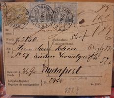 Sitzende Helvetia Begleitadress Nr 36 / 2 × Nr 42 Kat. 1300.