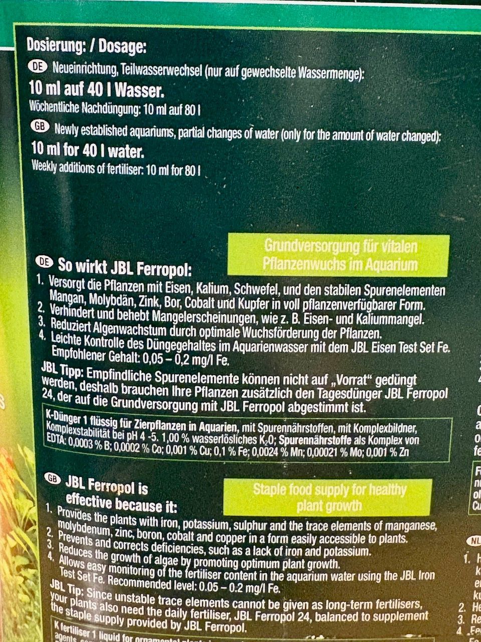 Spandiconcime: Wasserpflanzendünger Ferropol, 4 Liter – Usato da Rütihof venduto da Bashful 1