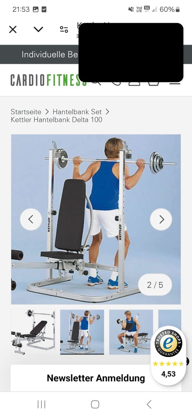Kettler Hometrainer: Kettle Hantelbank Delta 100 – Usato da oberbuchsiten venduto da nat_8gwb 2