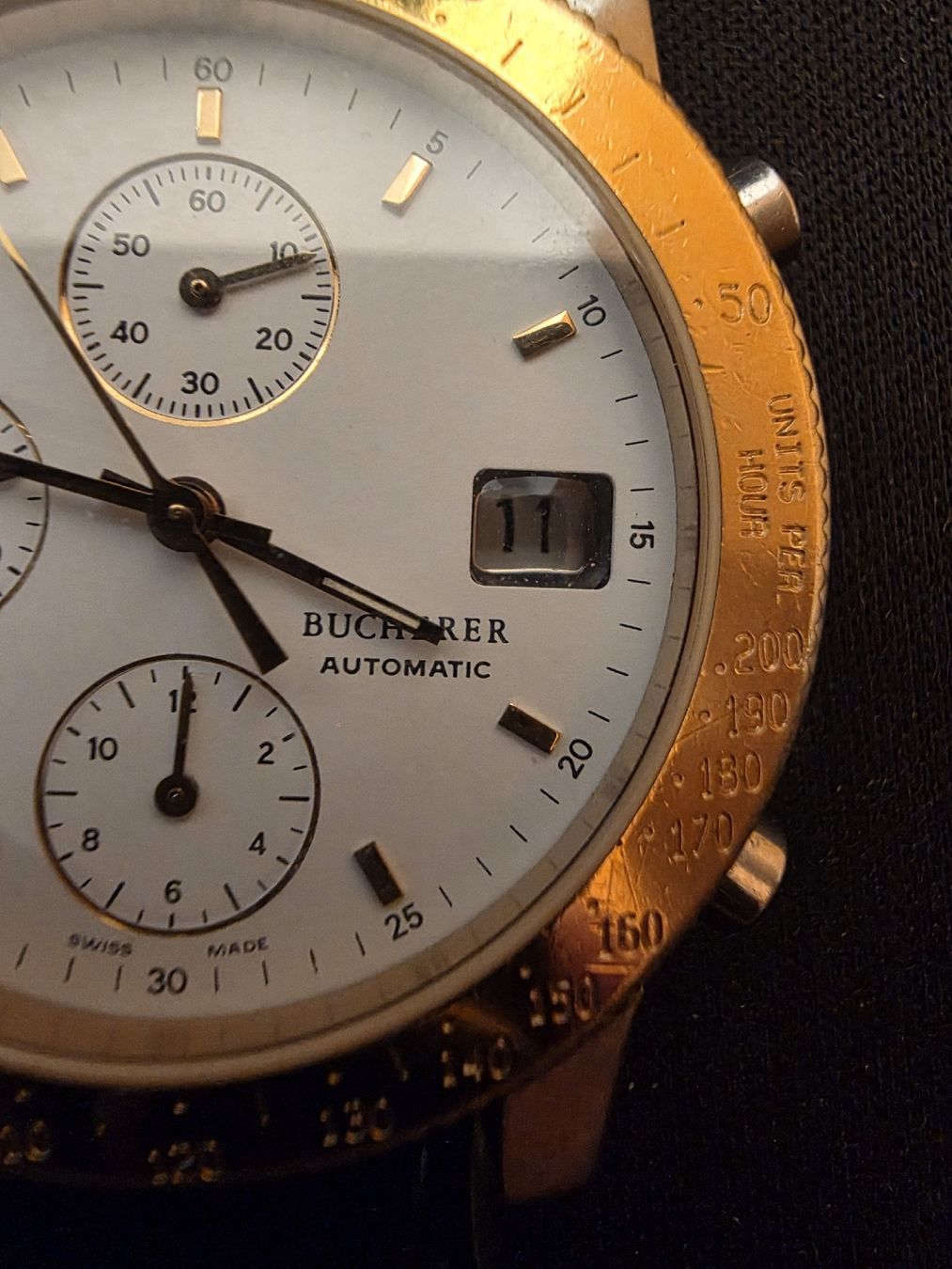 Bucherer Orologi: Bucherer cronografo automatico con corona d'oro ottimo stato – Usato da Giubiasco venduto da anivacod 4