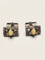 Manschettenknöpfe, Grandelschmuck mit Punzen 800 Silber.