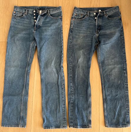 2x Weekday Space Jeans W29xL32