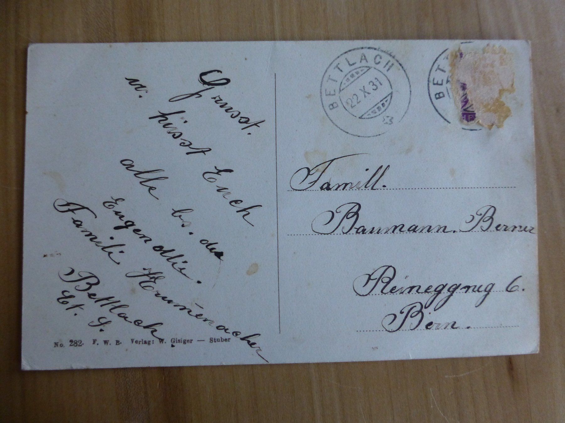 Cartoline postali: Bettlach Ansichtskarte der Dorfstrasse 1931 – Usato da Bettlach venduto da 1saurer 1