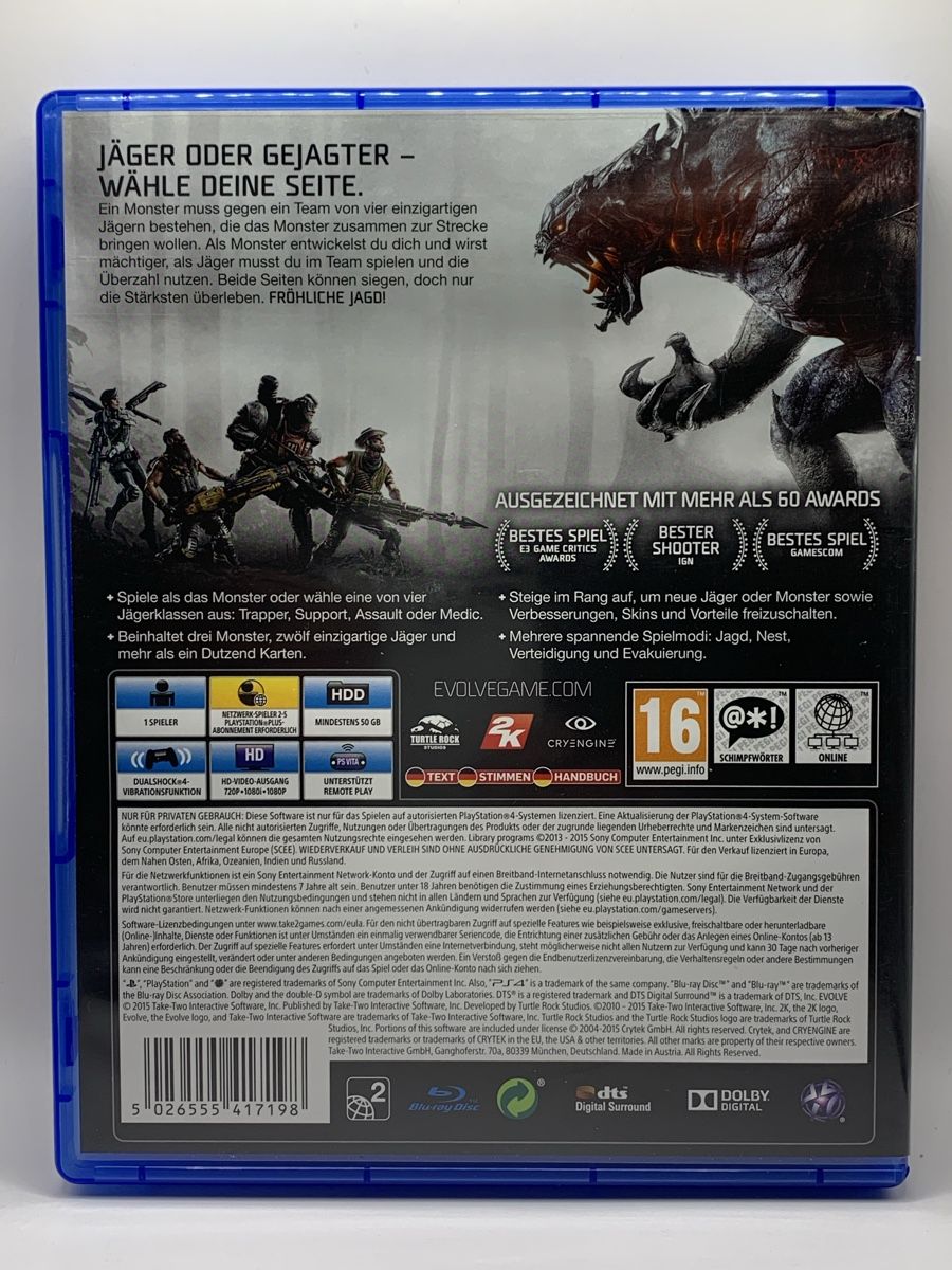 Sony Spiele: PS4 Game - Evolve – Gebraucht aus Ostermundigen von RG-Collector 1