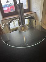 Lampe suspendue design avec plateau en verre