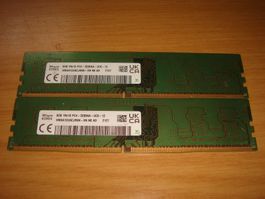2 Stück 8gb ddr4 3200 RAM für Computer. Getestet.