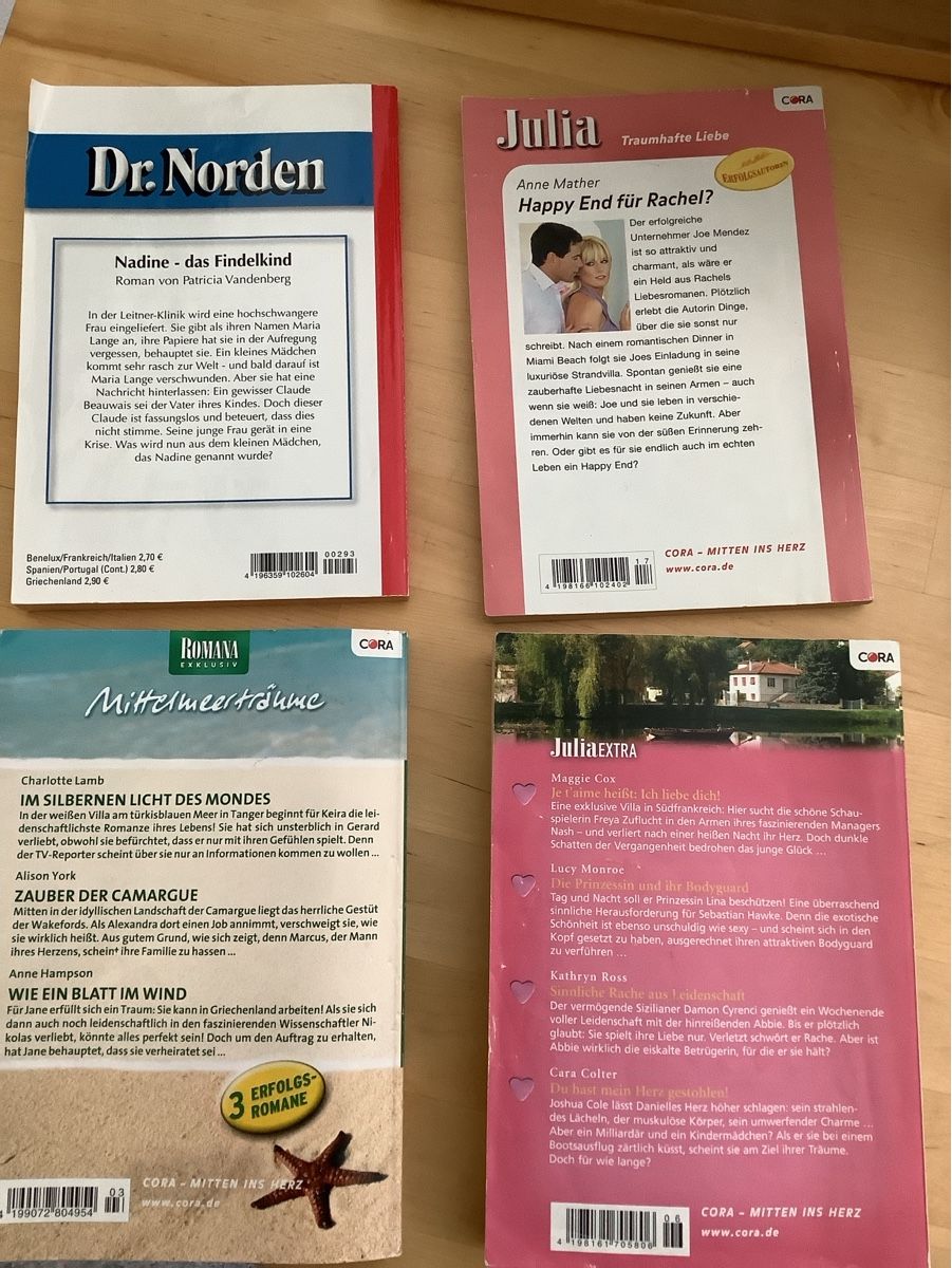 Bücher: Liebesromane - Paket mit 7 Büchern – Gebraucht aus Saas-Balen von kircin 1