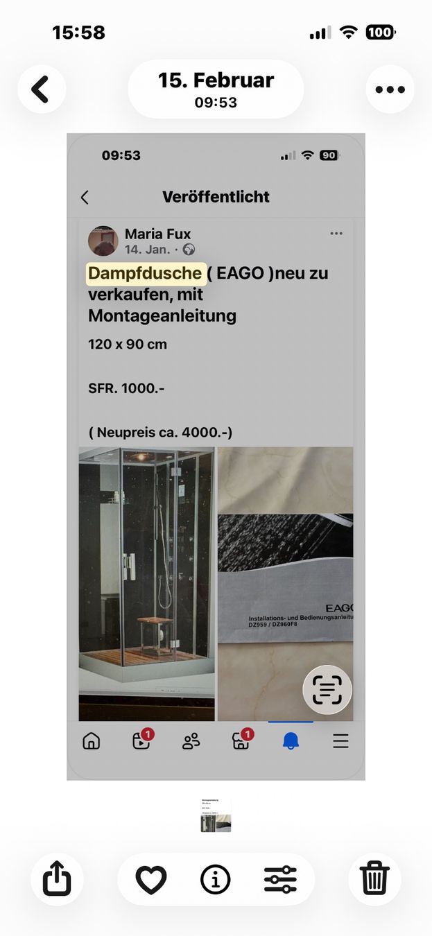 Docce: Dampfdusche neu – Nuovo e nell'imballaggio originale da Visp venduto da mar_99gd