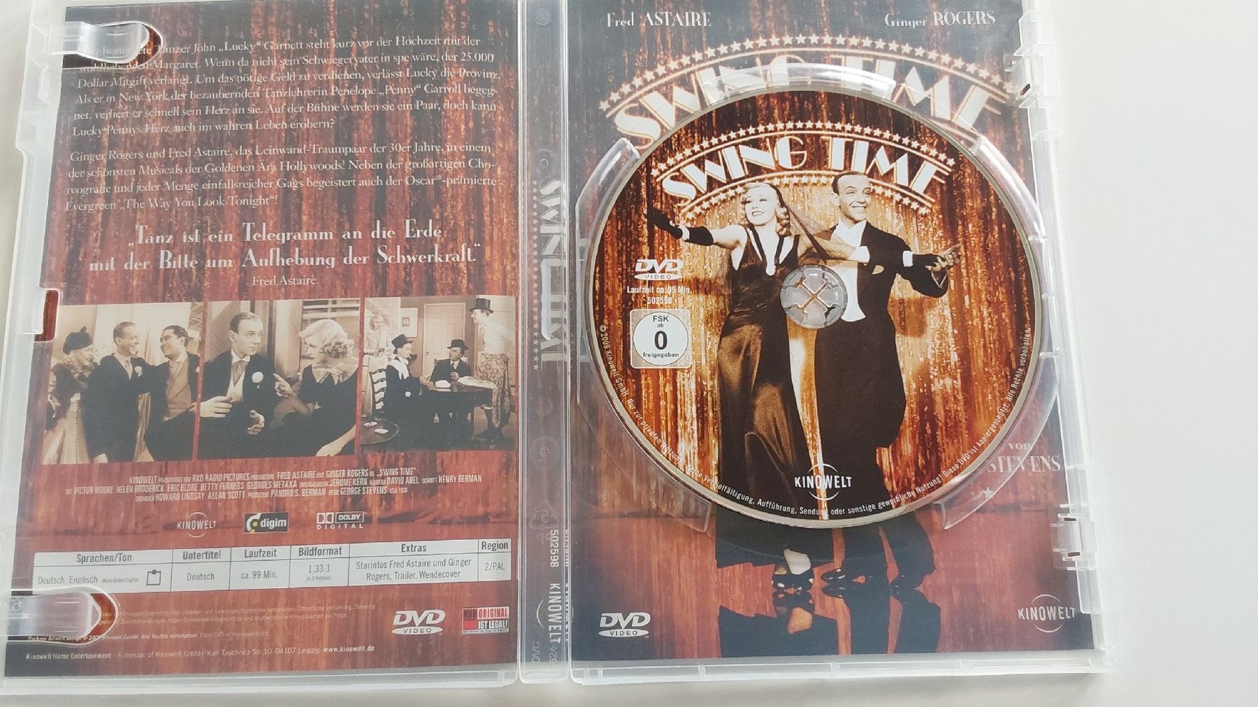 Tutti i DVDs: DVD Swing Time Fred Astaire Ginger Rogers neuwertig – Usato da Worb venduto da niklas2001 2