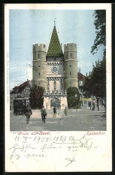 Cartes postales: AK Basel, Strasse am Spalenthor, 1900 – D'occasion à Berlin par bartko-reher