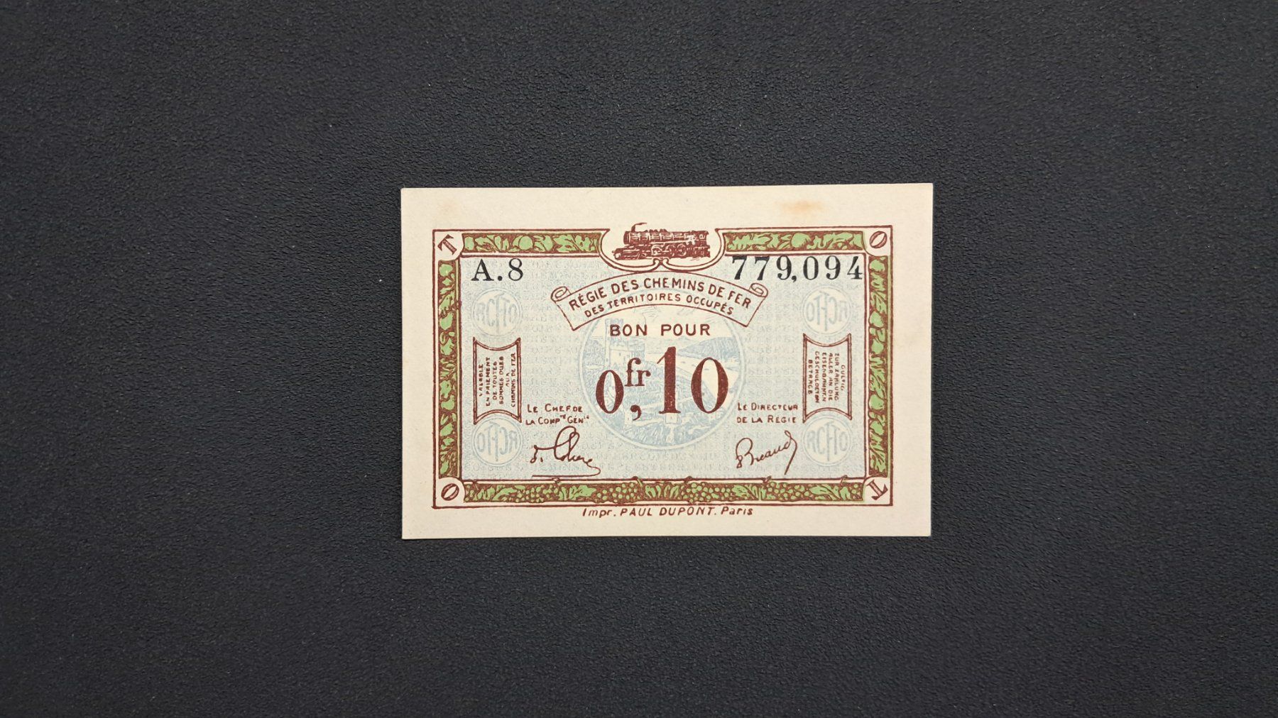 Banknoten: Belgien 10 Cent 1923 Unc – Neu und originalverpackt aus Lufingen von E-Auktion