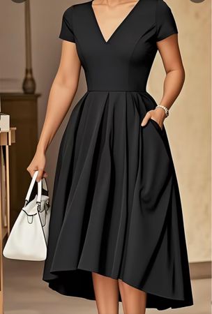 Elegantes, schwarzes Kleid, Schwere dicke Stoff ,Grösse 36