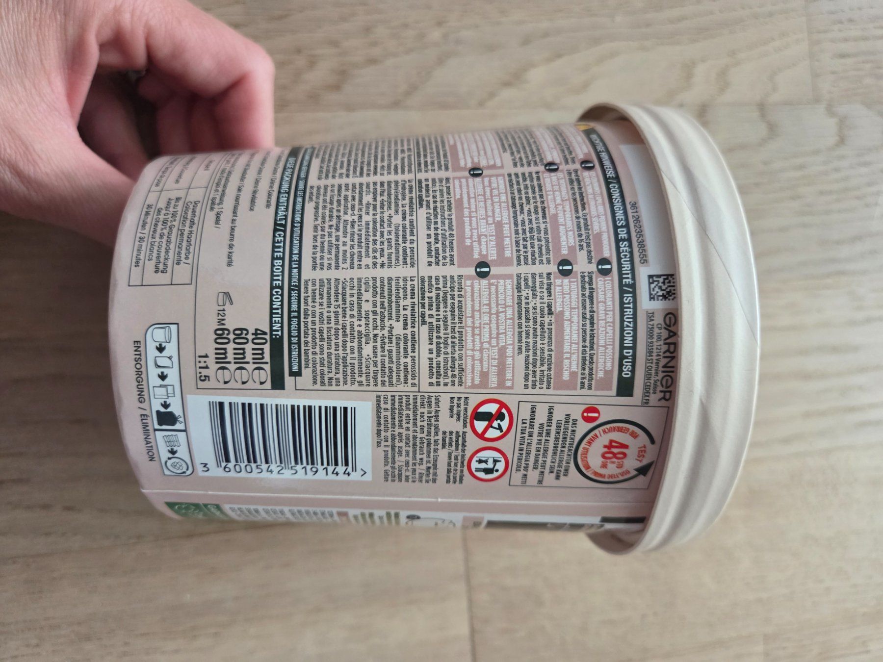 Tinte: Garnier GOOD dauerhafte Haarfarbe 5.0 helles Kaffebraun – Nuovo e nell'imballaggio originale da Murten venduto da Tamtampudding 3