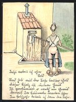 Handgemalt sign. Anton Suchamel: Hausher