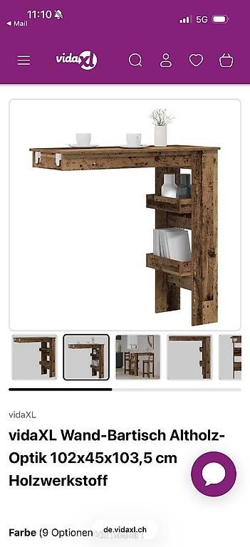Tables: Wand-Bartisch – Neuf avec emballage d'origine à Bern par Parambalam 3