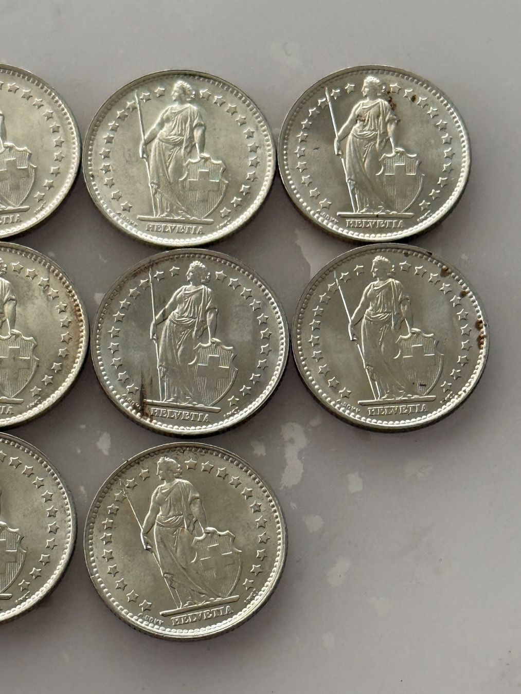 Tutti le monete: 10 x 1 Franken 1966  Silber  Stgl – Nuovo (secondo la descrizione) da Wallisellen venduto da SWISS_SILVER1 5