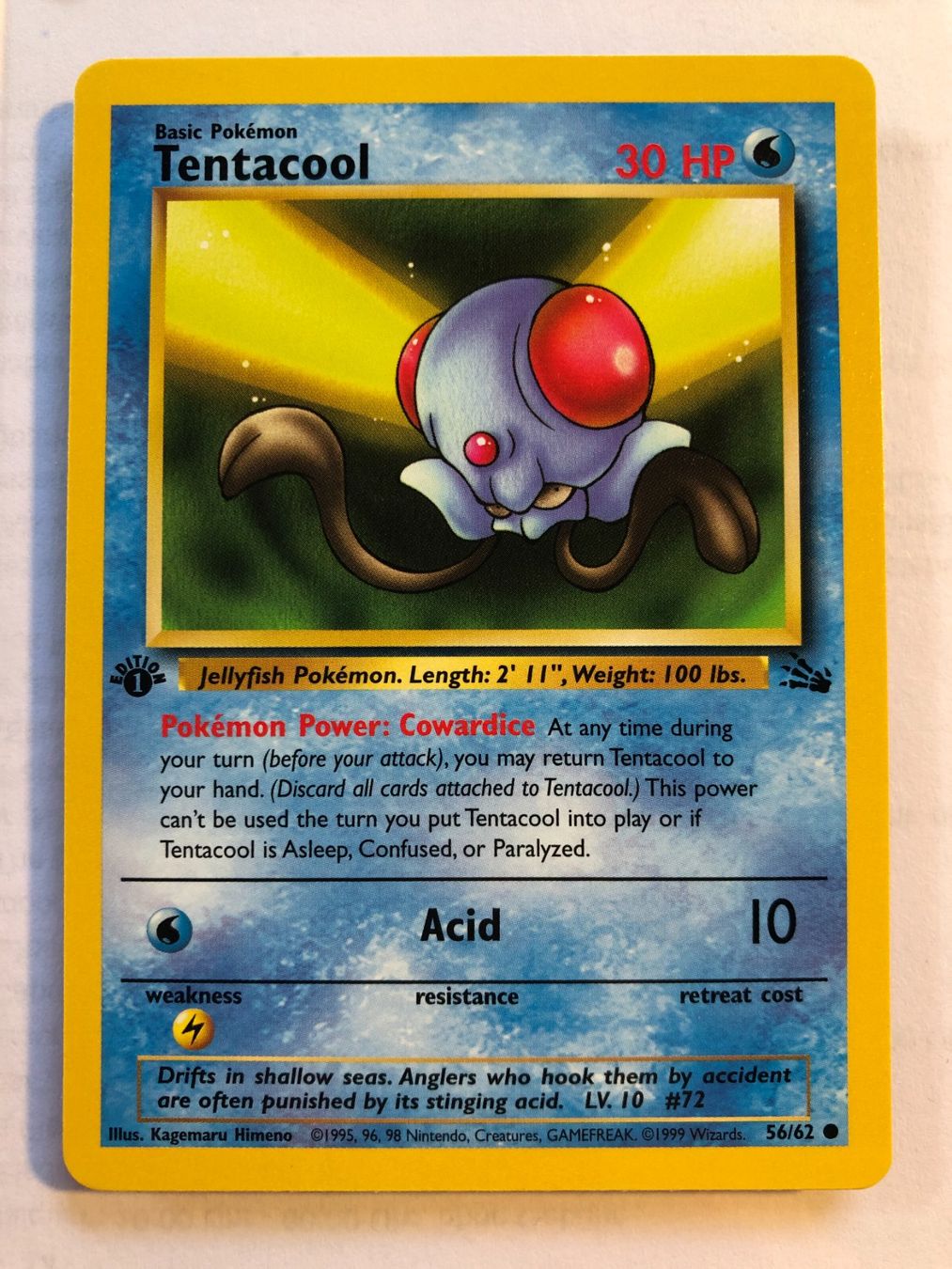Sammelbilder & Trading cards: Tentacool 1st Fossil - MINT - ab 1.- – Gebraucht aus Giubiasco von dan_pr8b
