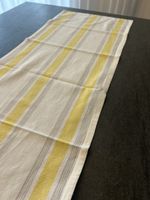 Sommerliche Tischläufer, hellgelb gestreift, 3 Stück