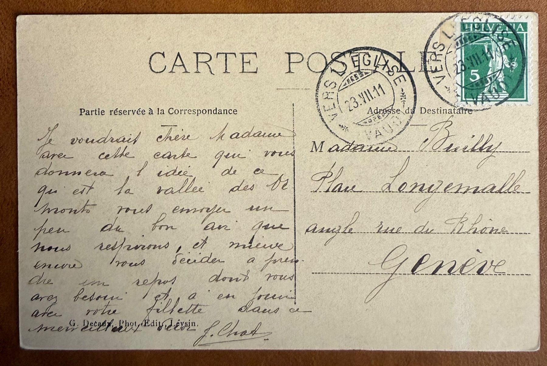 Cartes postales: Vers L'Eglise - Ormonts dessus 1911 – D'occasion à Lutry par Ediego 1