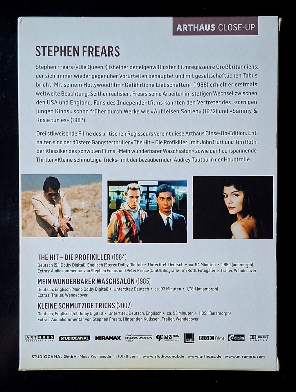 Tutti i DVDs: Stephen Frears Collection 3 DVDs  – Usato da Liestal venduto da Abimos 1