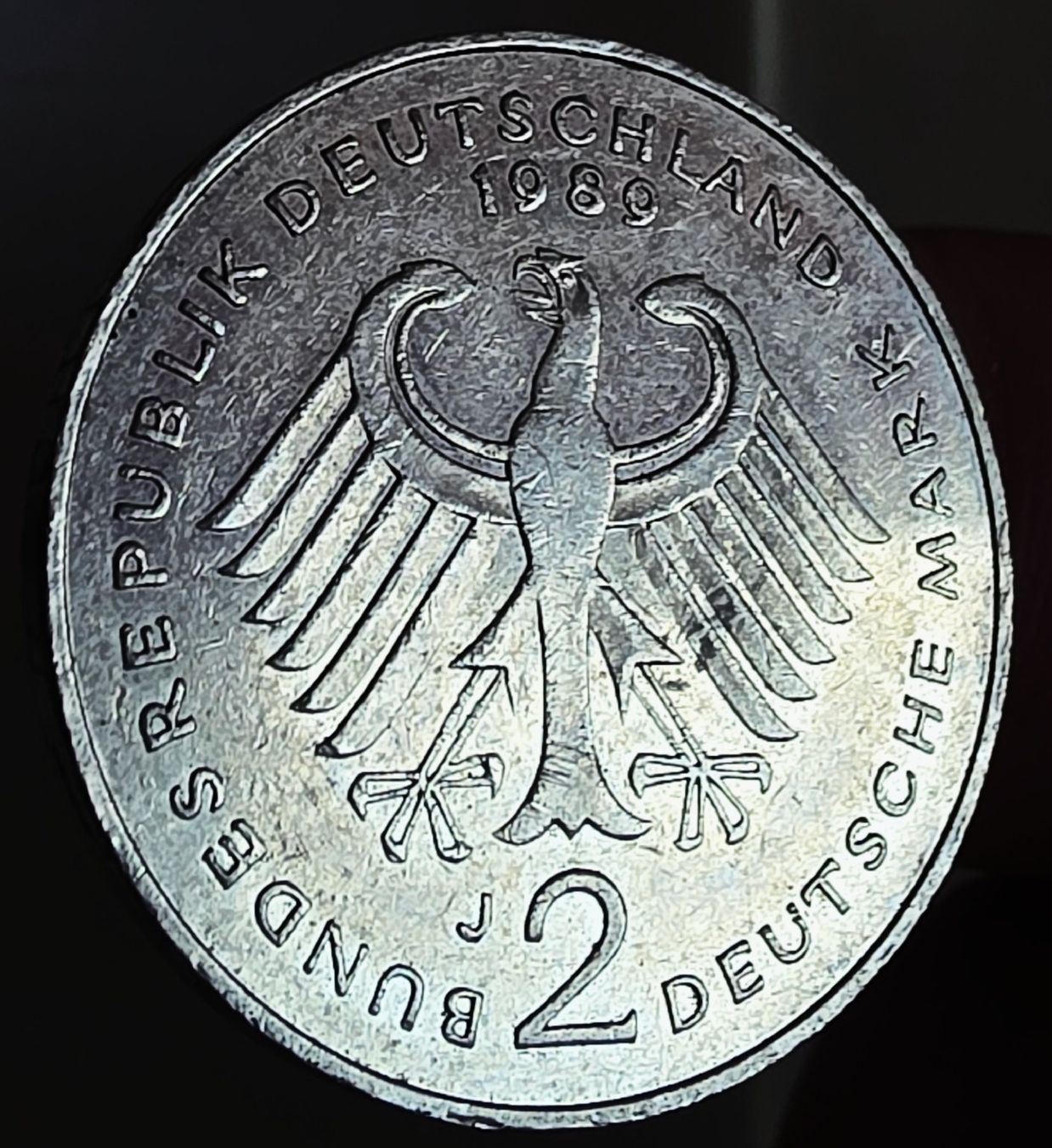 Tutti le monete: DEUTSCHLAND 2 MARK 1989 J – Usato da Winterthur venduto da Creso70 1
