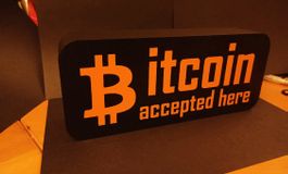 Lampe LightBox LED Bitcoin Accepted here usb