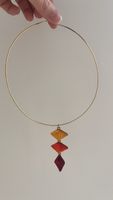 VINTAGE CECILE & JEANNE GOLD ENAMEL FINISH NECKLACE