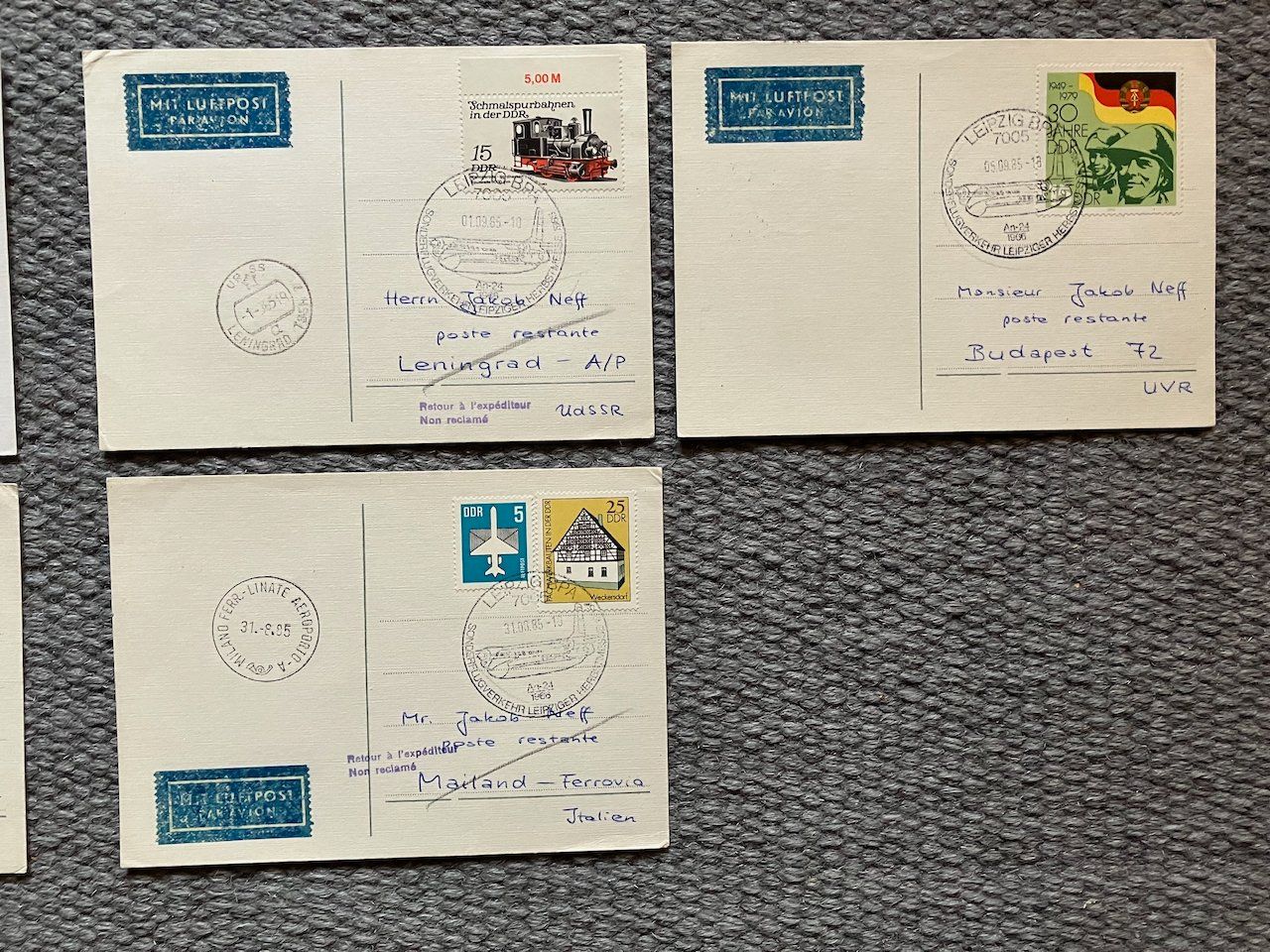 Tutti i francobolli: 23 Flugbelege DDR 1985 – Usato da Nesslau venduto da andi_hon 6