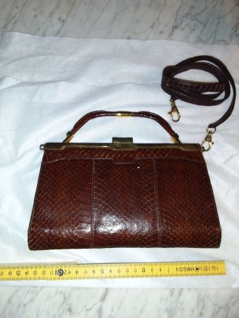 Sac a main en serpent magnifique manufacture rare