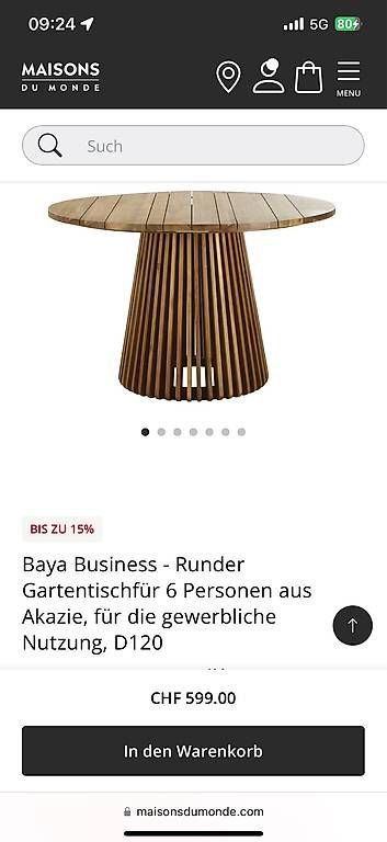 Tischset: Maison du Monde Gartentisch und 3 Stühle – Gebraucht aus Muri b. Bern von Baerner549 1