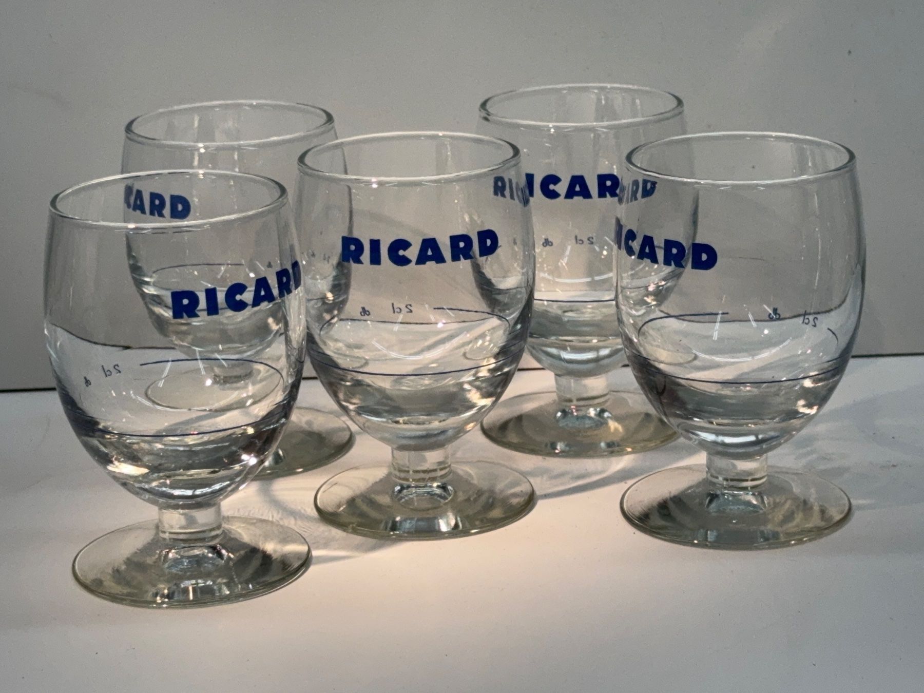 Bicchieri: 5 vintage RICARD Gläser – Usato da Lostorf venduto da Peschmi10