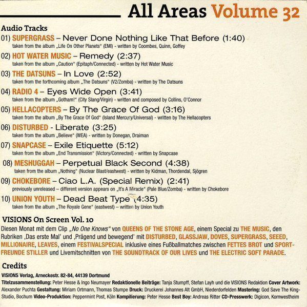 CD: All Areas Volume 32 F15 – Usato da Sessa venduto da fraenklishop 1