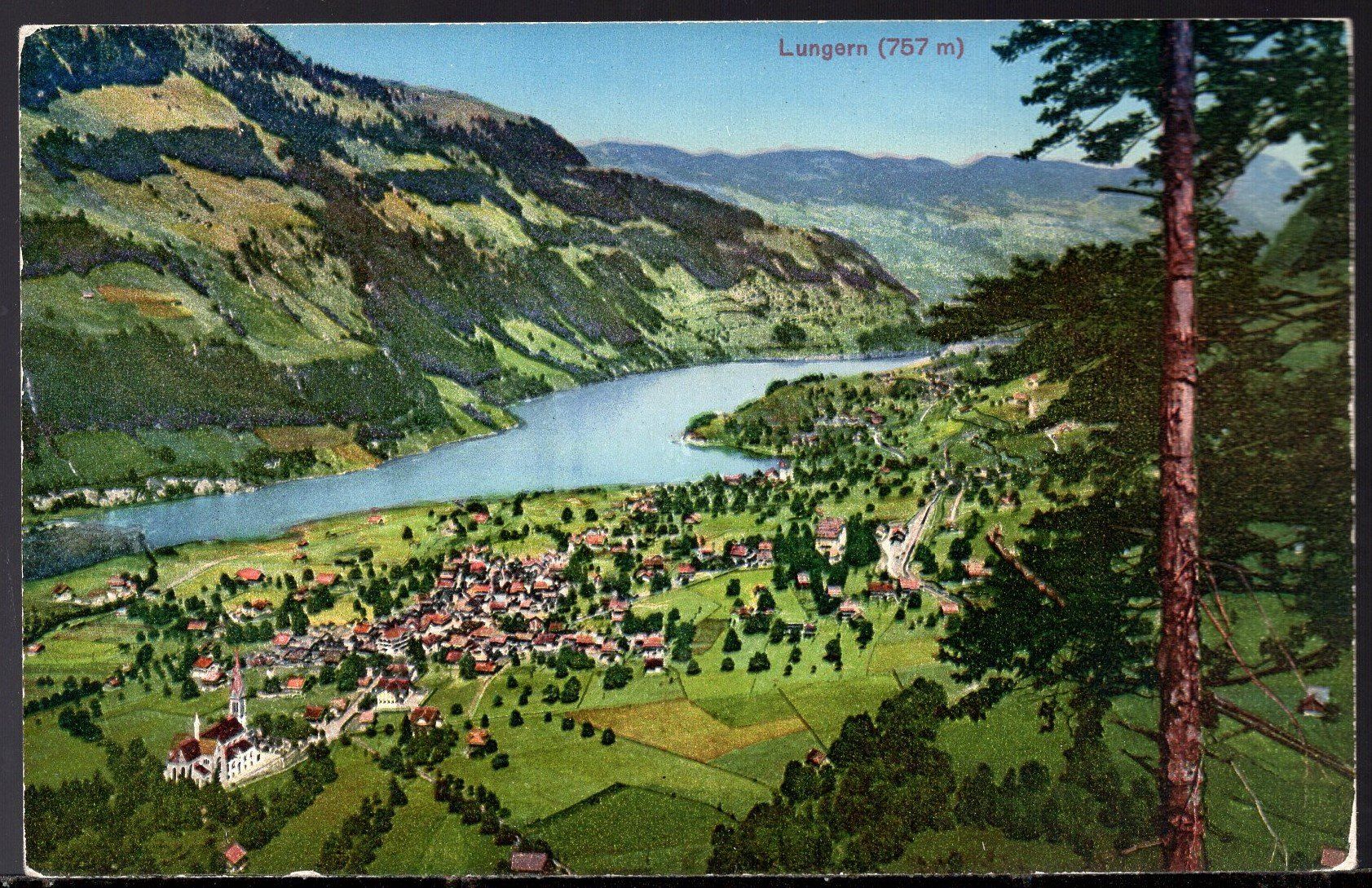 Cartoline postali: Lungern   Luftbild – Usato da Aarau venduto da kufi44